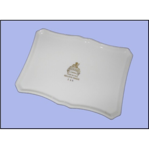 NIB Vintage PICKARD CHINA Golden Magic Covered Cigarette/Trinket Box~Never Used - Picture 3 of 3